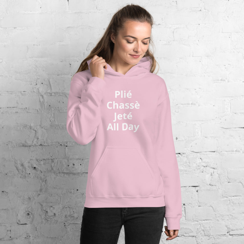 Plié Chassé Jeté All Day Heavy Blend Hoodie Ballet Dancer Shirt - Ballet Gift