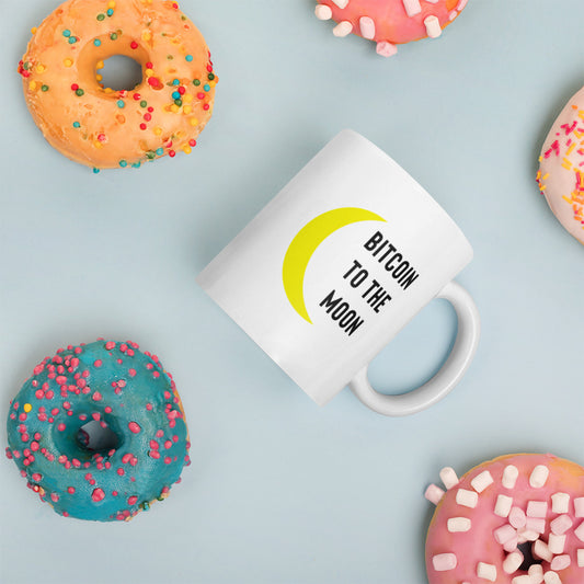 Bitcoin To The Moon Mug - Bitcoin Coffee Mug - Crypto Mug - Botcoin Gift